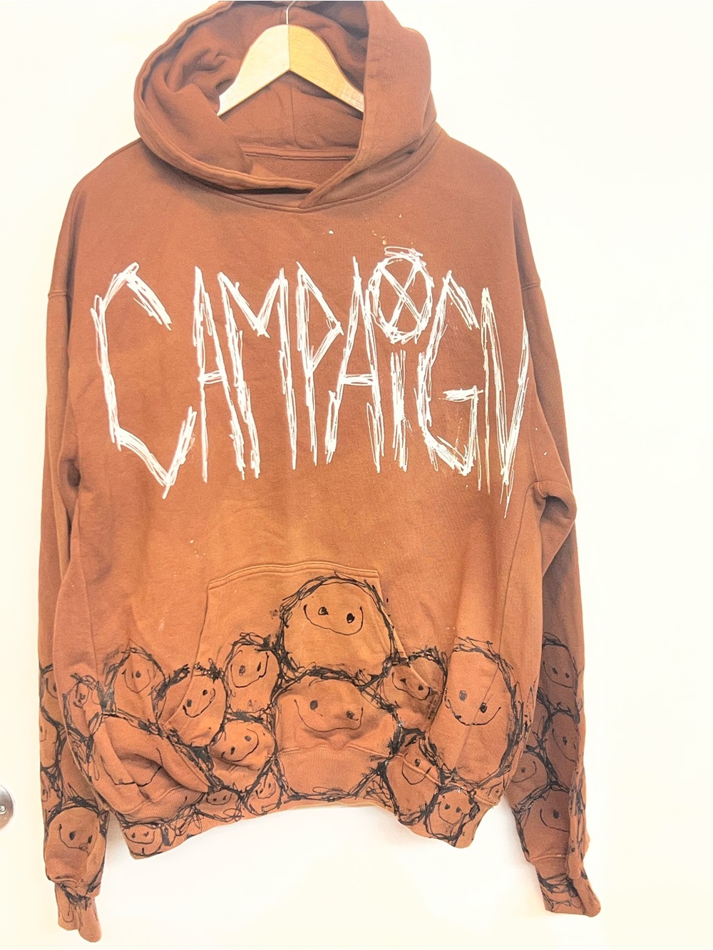 OOAK Campaign street wear brown hoodie
